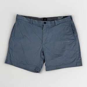 J.Crew Chino Shorts‎ Mens 38 Gray Blue Cotton Stretch Casual Flat Front Trim Fit
